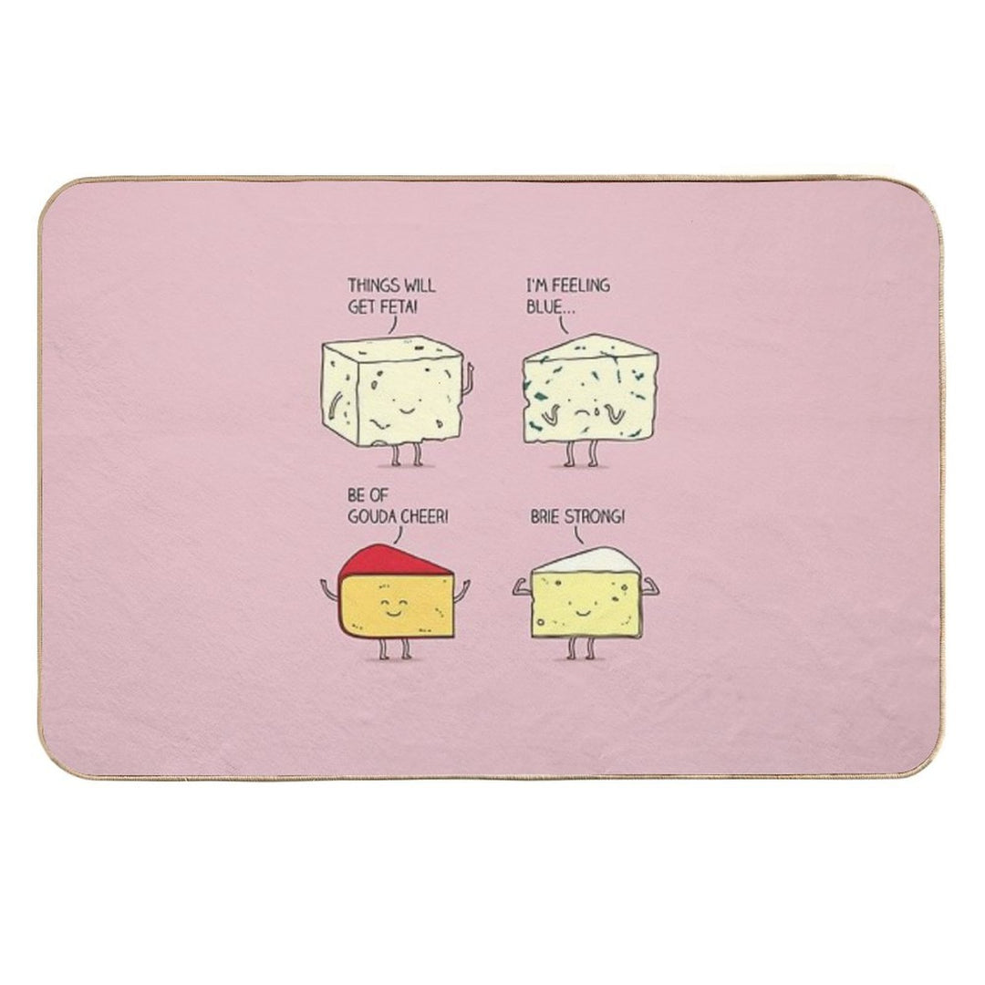 Cheesy Puns  Non-Slip Bath Mat