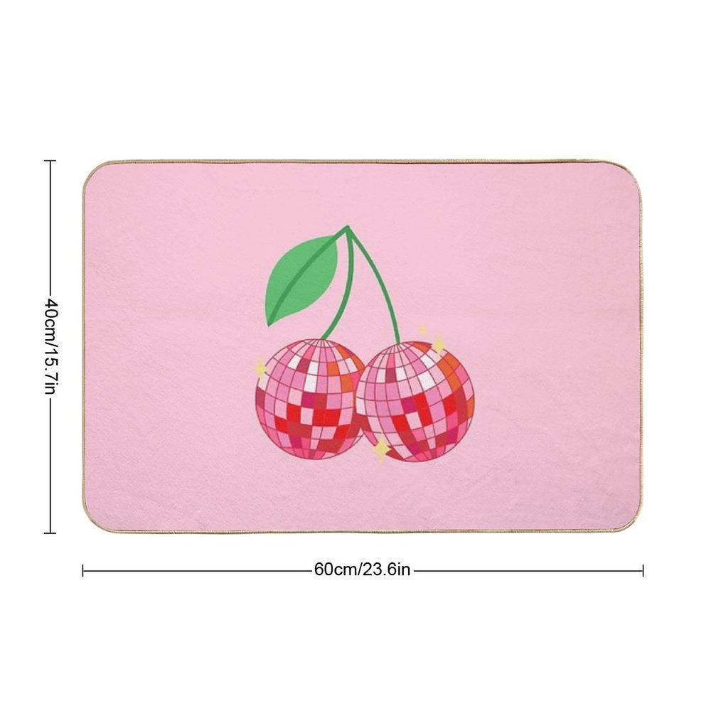 Cherry Disco Balls.  Versatile Bath Mat