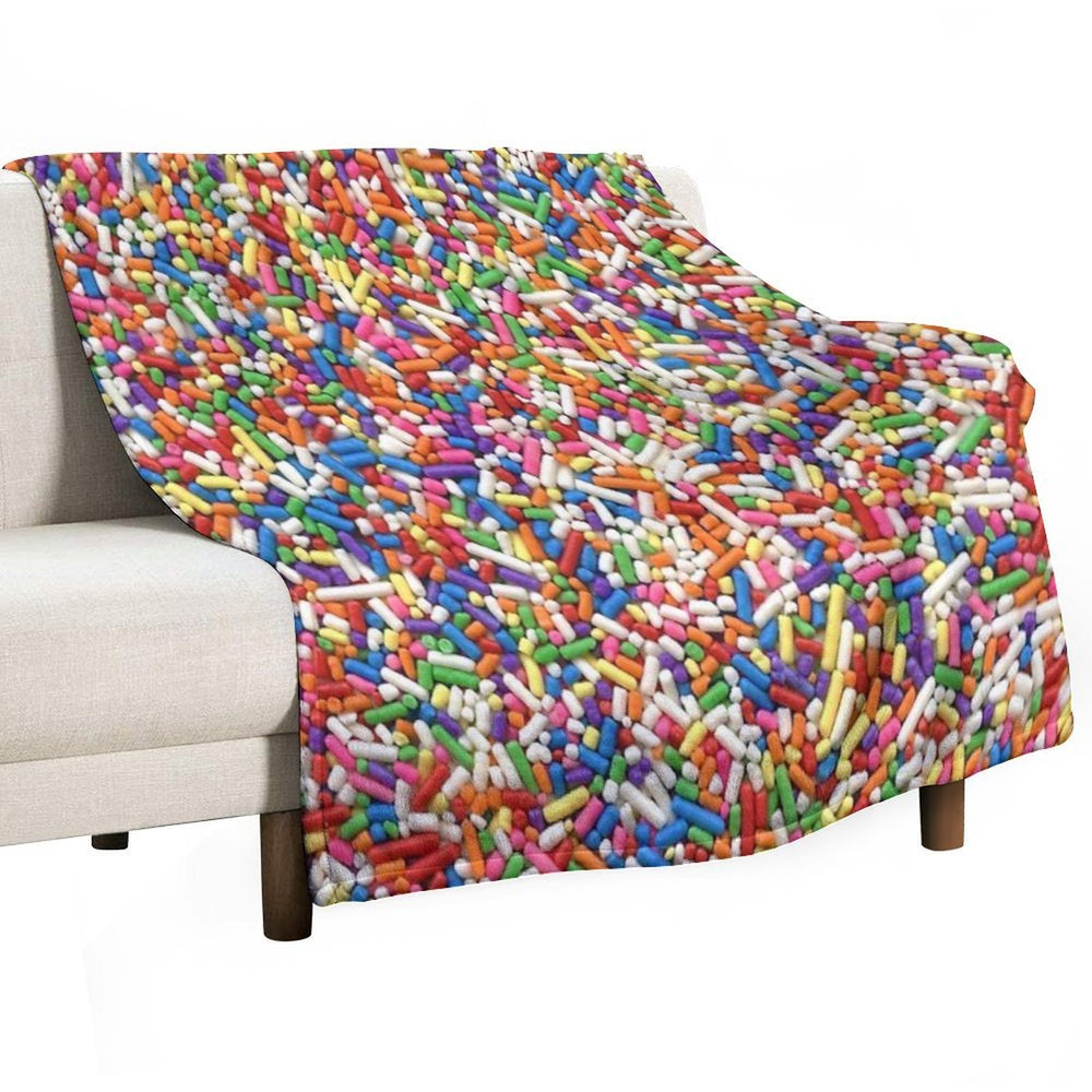 Rainbow Sprinkles Anti-pilling Throw Blanket