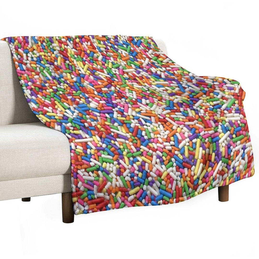 Rainbow Sprinkles Anti-pilling Throw Blanket