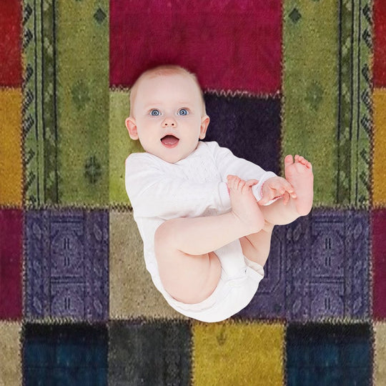 Tradional Oriental Rug Collage Travel-friendly Throw Blanket