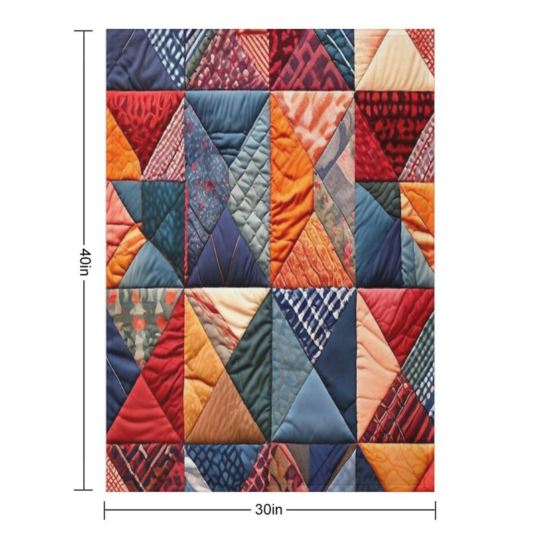 Quilted Patchwork Pattern Eco-conscious Throw Blanket