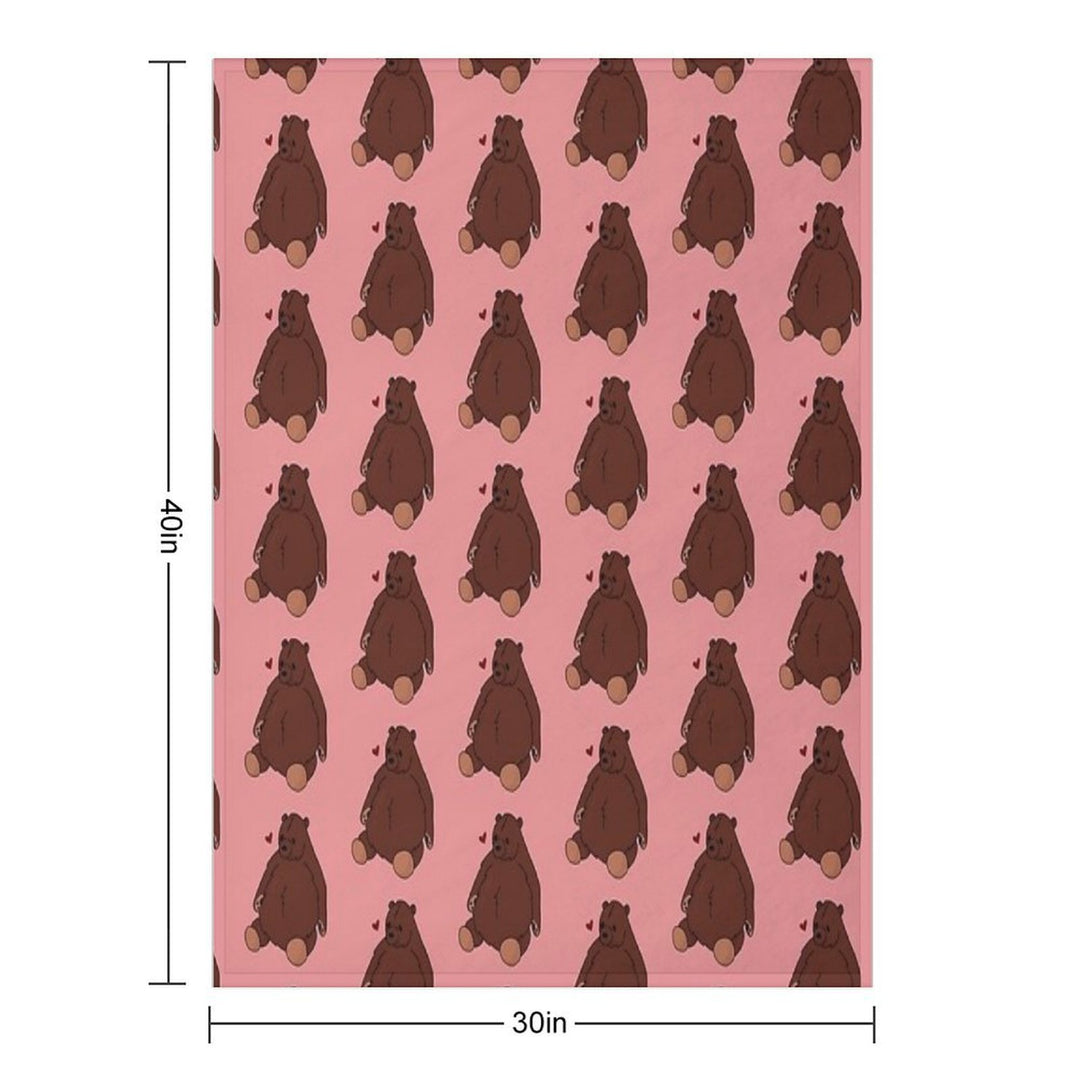 DJUNGELSKOG Ikea Bear Quick-dry Throw Blanket