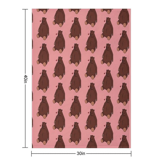 DJUNGELSKOG Ikea Bear Quick-dry Throw Blanket