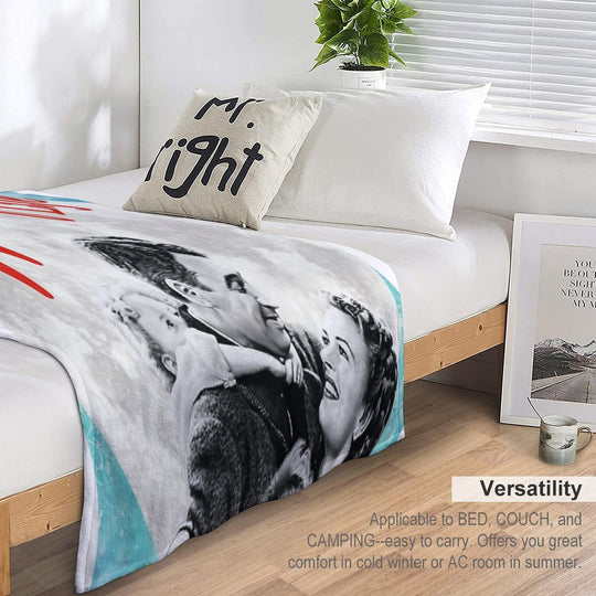 Its A Wonderful Life Vintage Christmas Classic Easy Care Throw Blanket