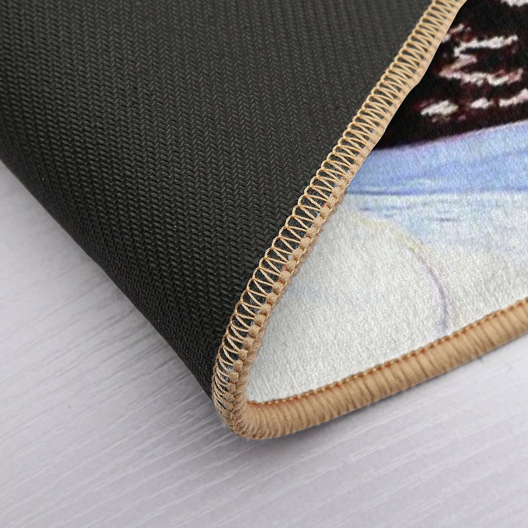 Alyeska Blue Bird Day  Fade-Resistant Bath Mat