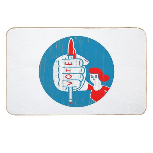 Rise Up And Vote  Easy Maintenance Bath Mat