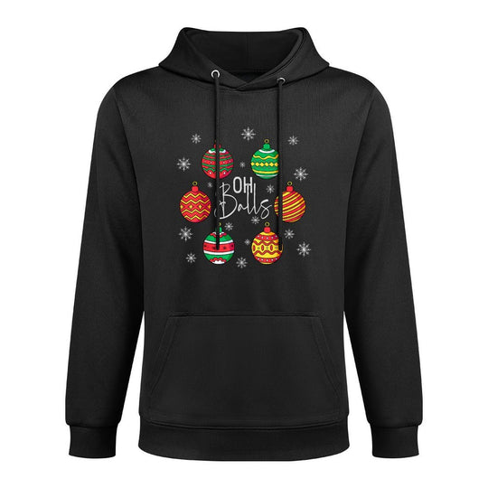 Groovy Christmas Oh Ball Christmas Holiday For Men Women All-Day Comfort Hoodie