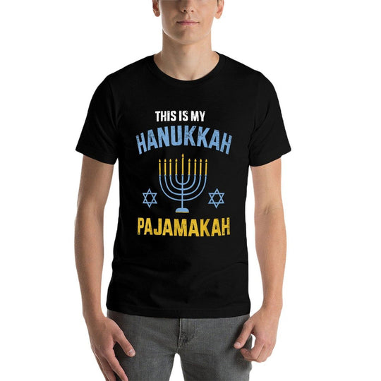 This Is My Hanukkah Pajamakah for Jewish Christmas Pajama  High-quality Stitching T-Shirt