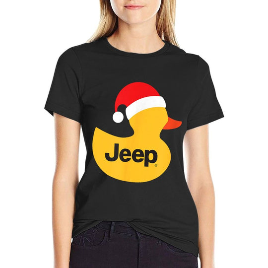 Jeep Holiday Duck Red Santa Hat  Slim-fit Cut T-Shirt