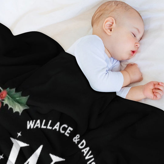 Vintage White Christmas Movie Premium Throw Blanket