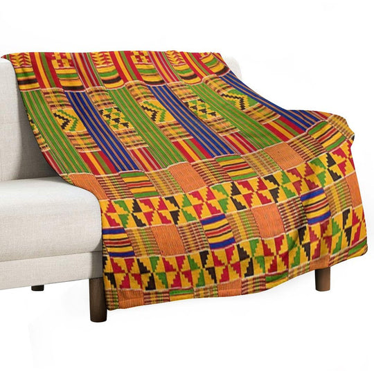 Kente Africa Design All-season Throw Blanket