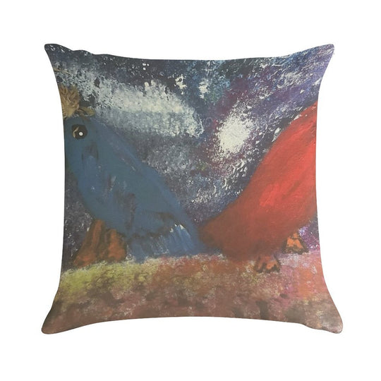 Cosmic Companions Soft Durable Construction Throw Pillow