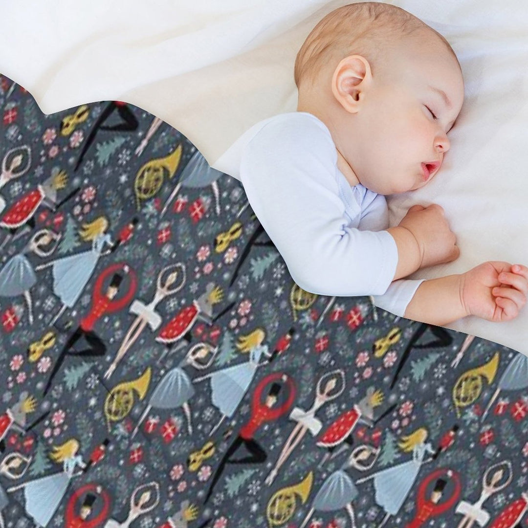Clara's Nutcracker Ballet Repeat by Robin Pickens Multi-functional Throw Blanket