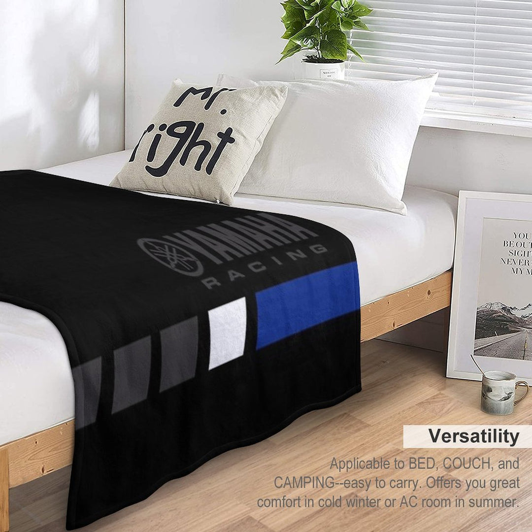 YAMAHA Blue All-season Throw Blanket
