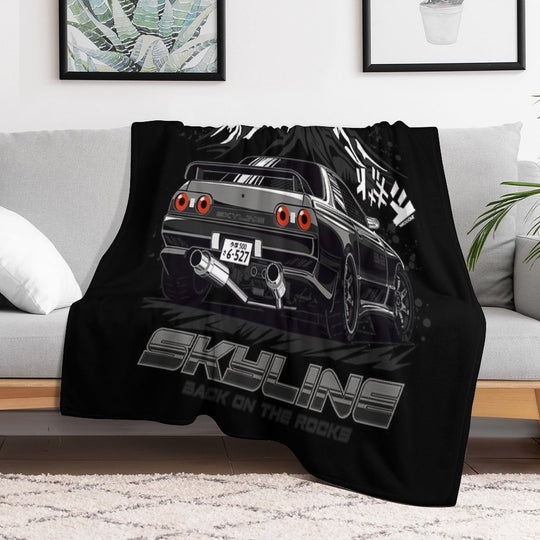 VR38 Swapped Skyline R32 Multi-functional Throw Blanket