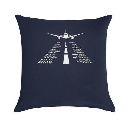 Airplane Phonetic Alphabet  Pilot Gift Soft Ultra-Soft Texture Throw Pillow
