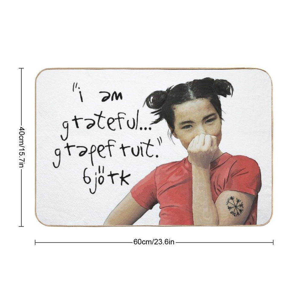 Grateful Grapefruit-Björk  Slip-Resistant Bath Mat