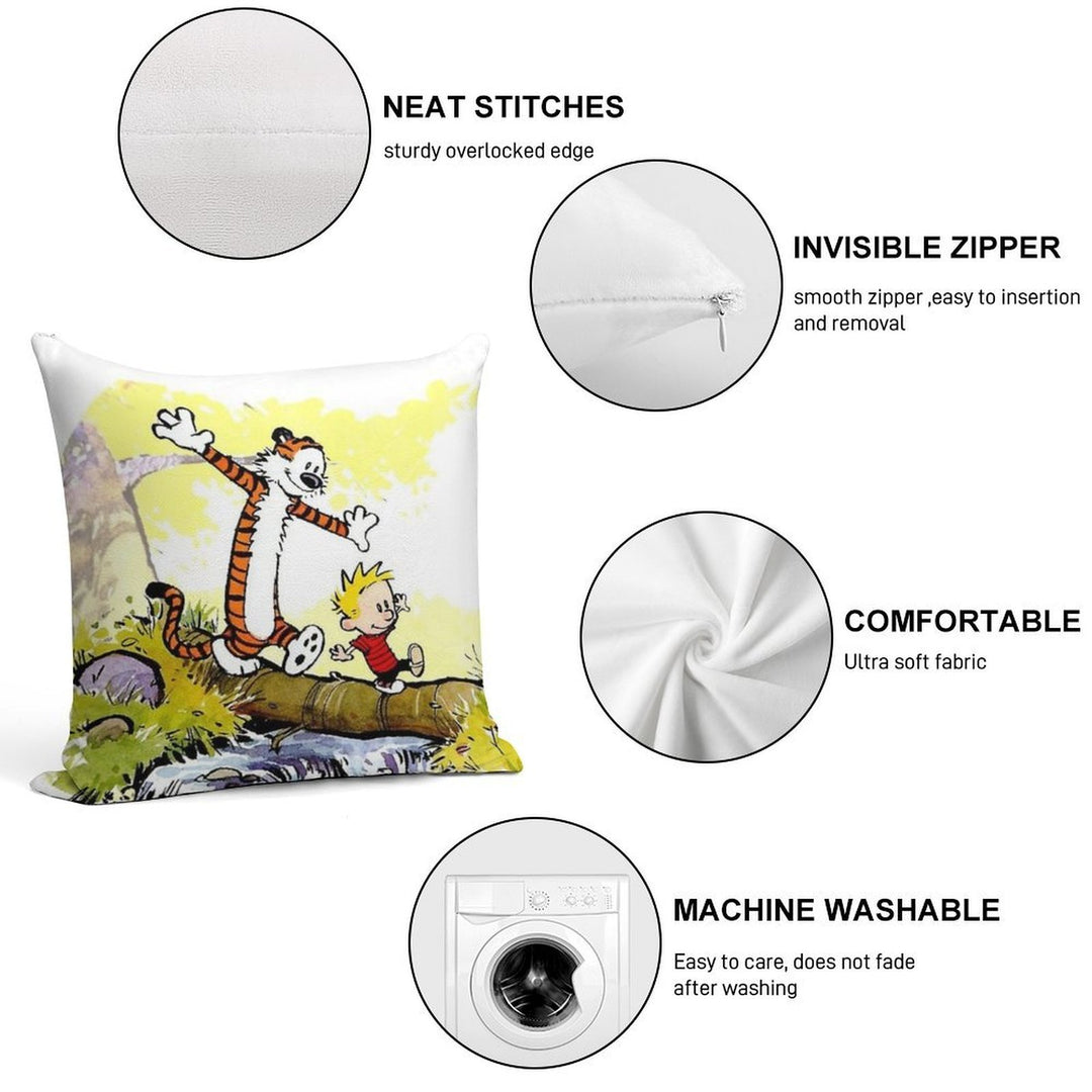 MF82F8BVSPFS0 Soft Hidden Zipper Throw Pillow