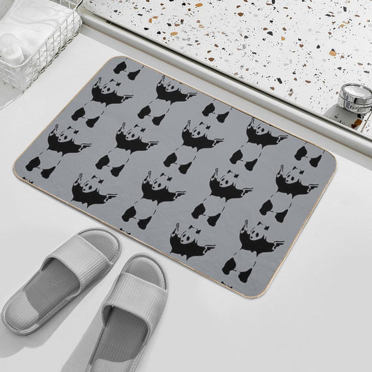 Banksy Panda  Rapid-Drying Bath Mat
