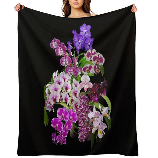 Orchids - Cool And Restful Colors! Versatility Throw Blanket