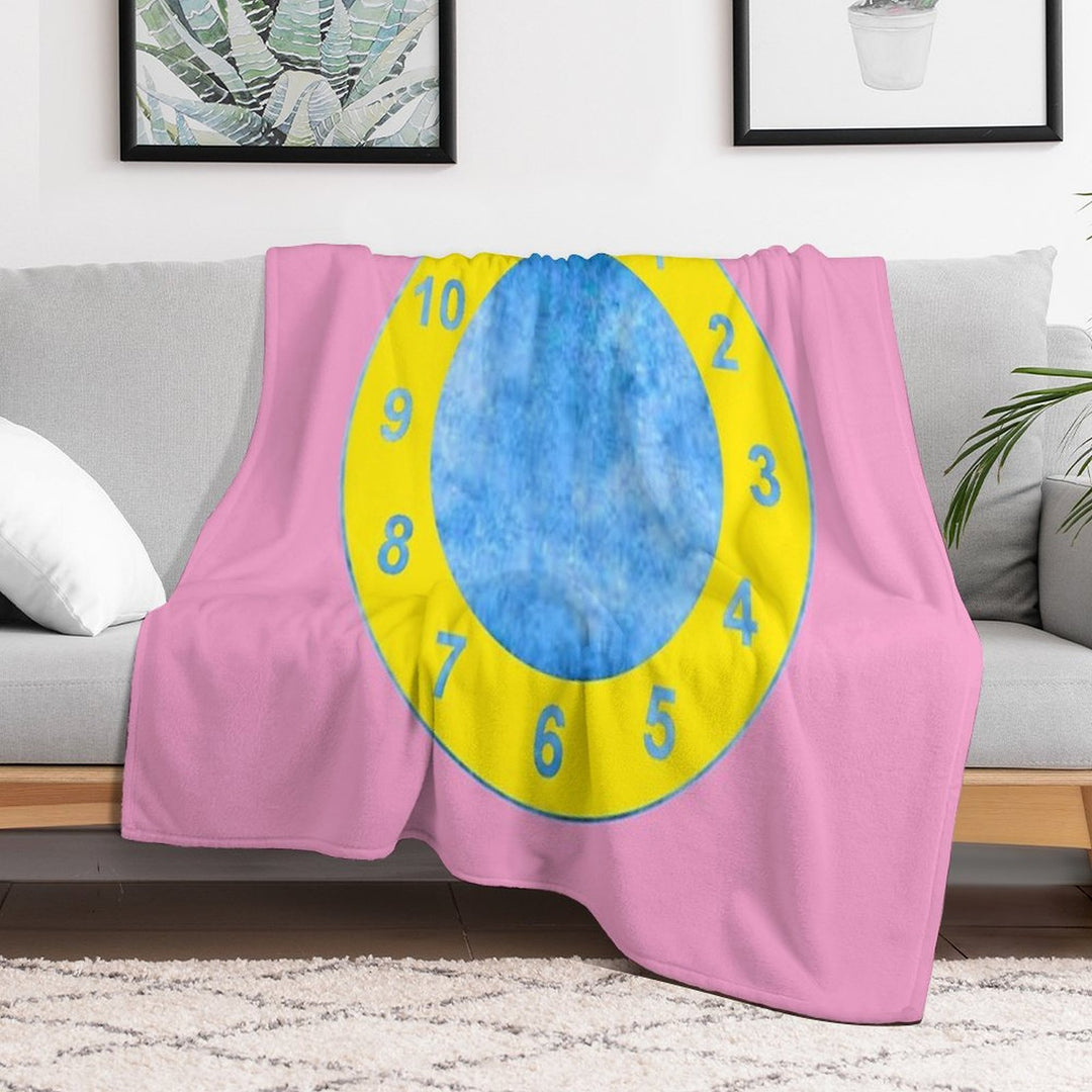 Clock Rug (The Big Comfy Couch) Plush Throw Blanket