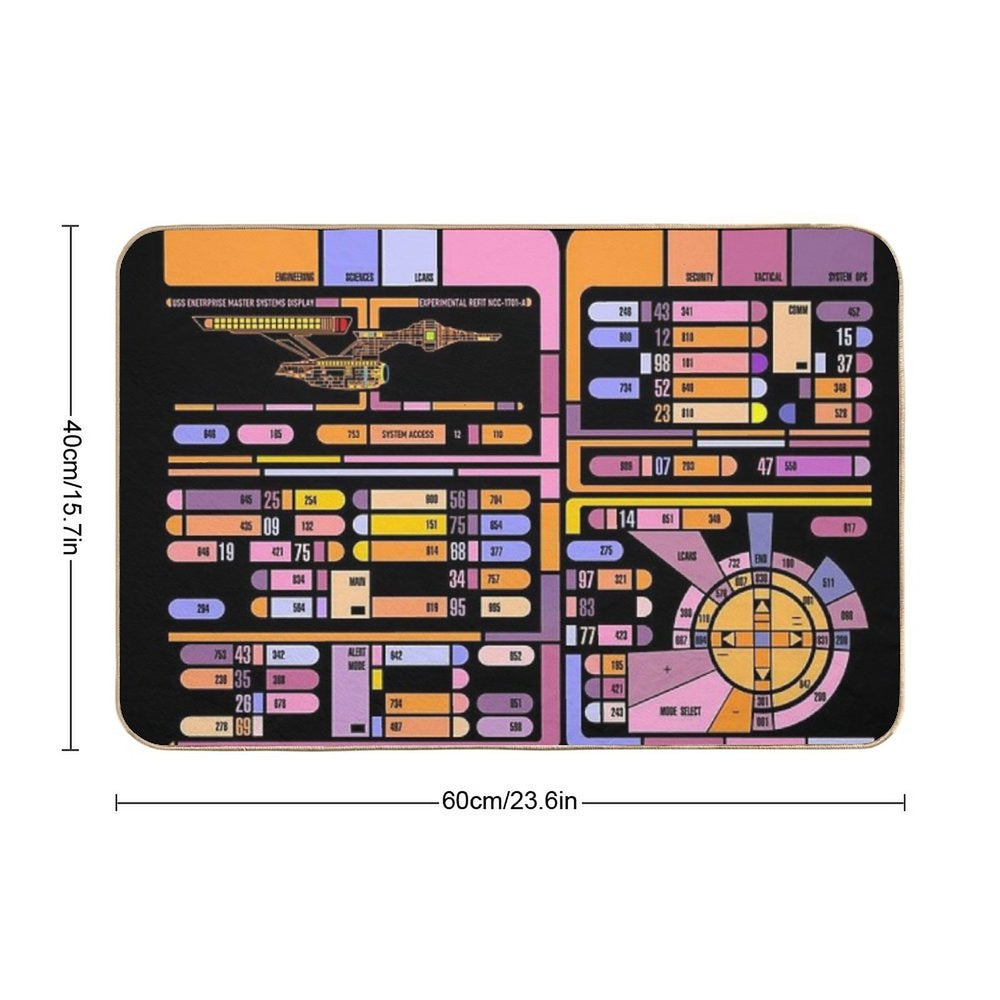 TNG Interface Space Future Control Panel  Non-Slip Bath Mat