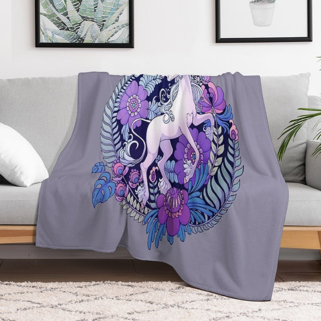 The Last Unicorn Machine-washable Throw Blanket