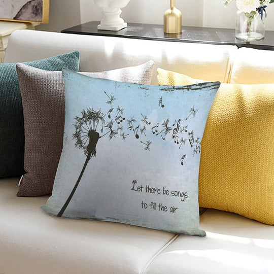 Song Lyrics - Ripple - Art Soft Hidden Zipper Throw Pillow