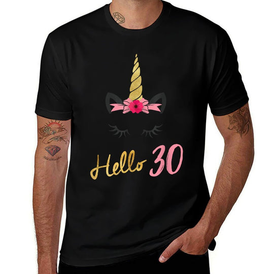 Hello 30 Unicorn 30th Birthday Party Outfit for Women  Classic T-Shirt