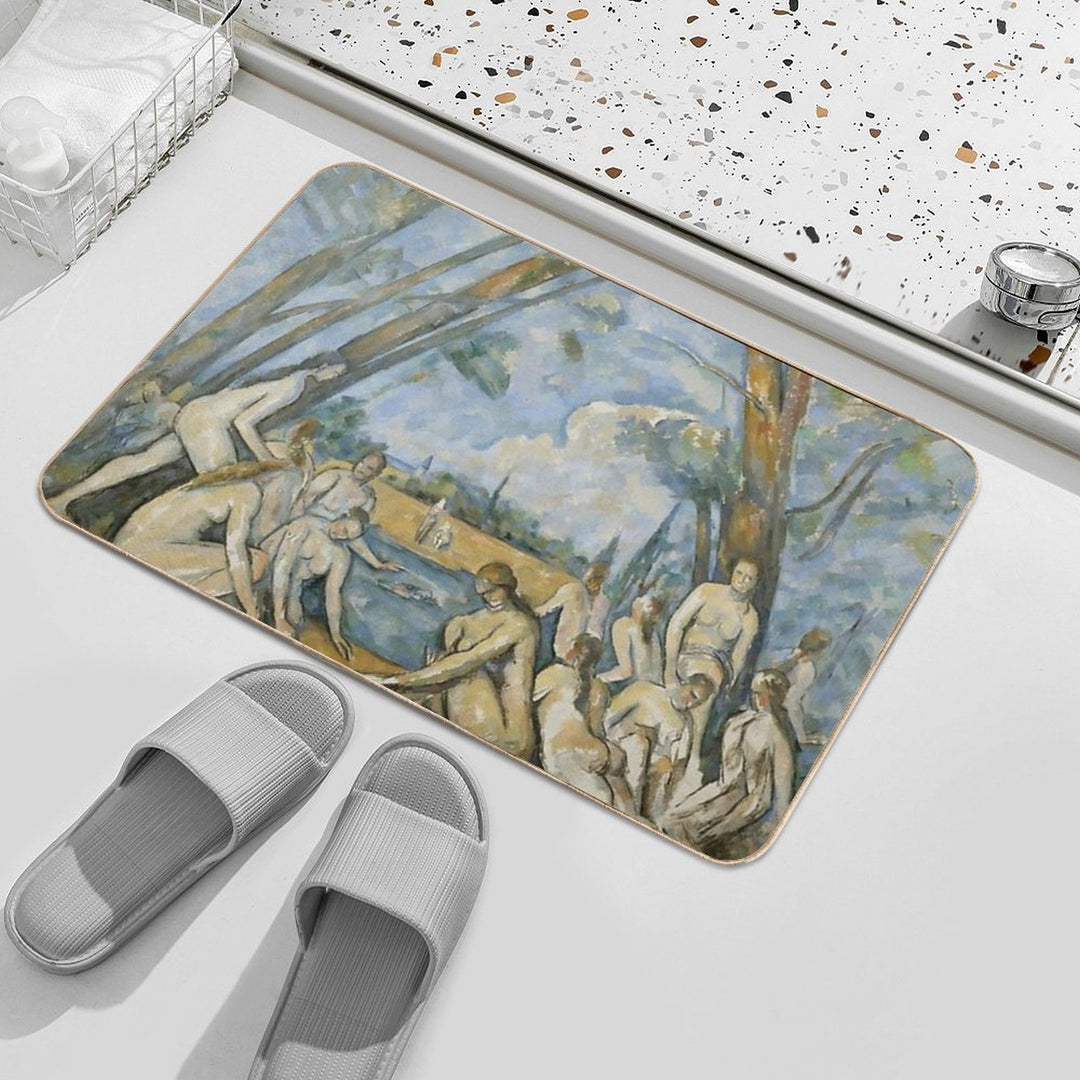 Paul Cézanne - The Large Bathers (Les Grandes Baigneuses) 1905  Fade-Resistant Bath Mat