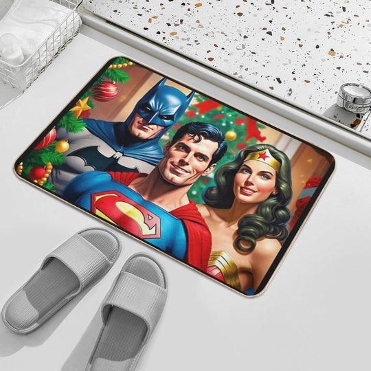 A Super Christmas 3  Slip-Resistant Bath Mat