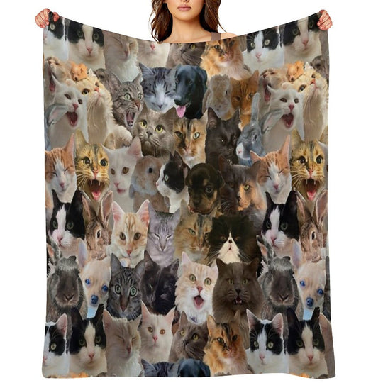 Cute Pets Pattern Anti-pilling Throw Blanket
