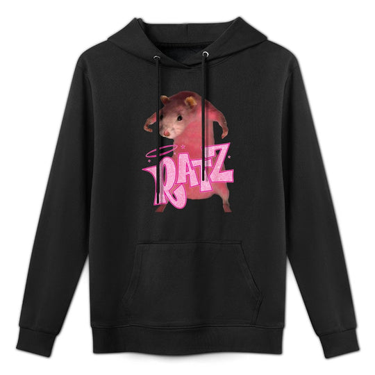 Ratz Funny Pink Mouse Rat Pilling-Resistant Hoodie