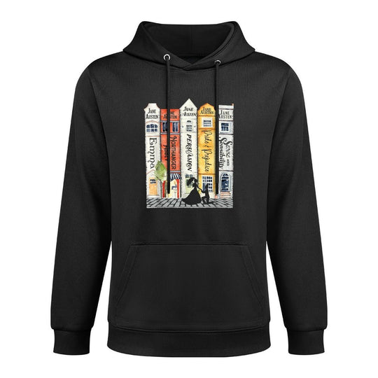 Jane Austen Books Street Romance Reader Bookish Jane Austen Kangaroo Pocket Hoodie