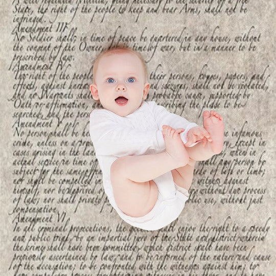 US Constitution The Bill of Rights on Parchment Paper Easy Care Throw Blanket