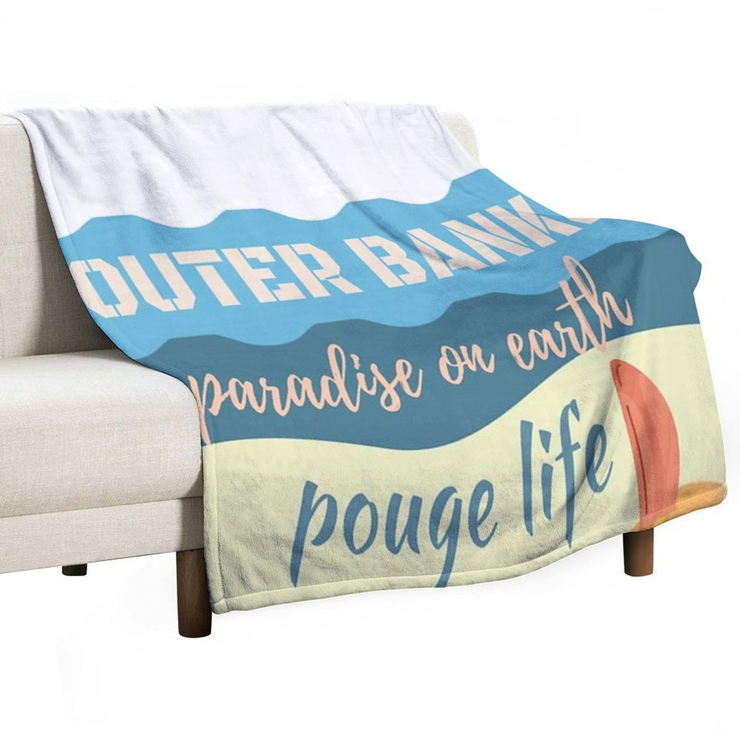 Outer Banks Paradise on Earth Quotes Gift-ready Throw Blanket