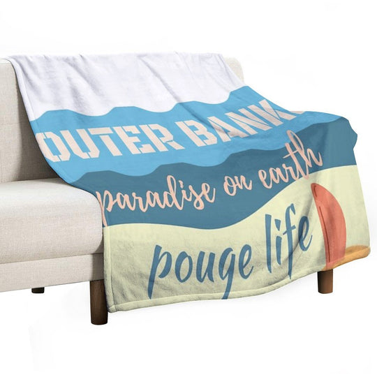 Outer Banks Paradise on Earth Quotes Gift-ready Throw Blanket