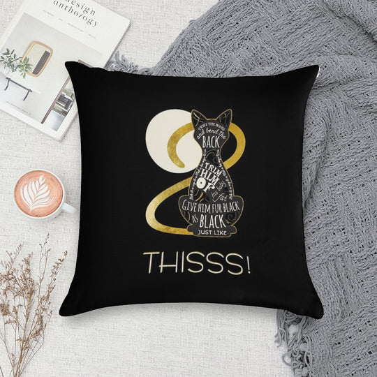 Hocus Pocus Cat Spell - Just. Like. This! Soft Anti-Pilling Throw Pillow