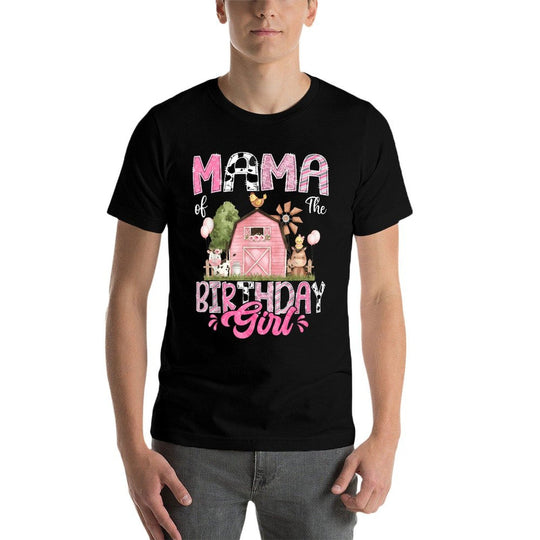 Mama Of The Birthday Girl 1St Birthday Pink Cow Farm  Moisture-wicking T-Shirt