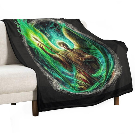 Saint Raphael Archangel -   Angel of Healing - Christmas Gift Quick-dry Throw Blanket