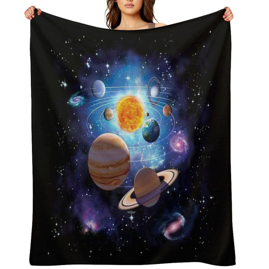 Solar System Durable Throw Blanket