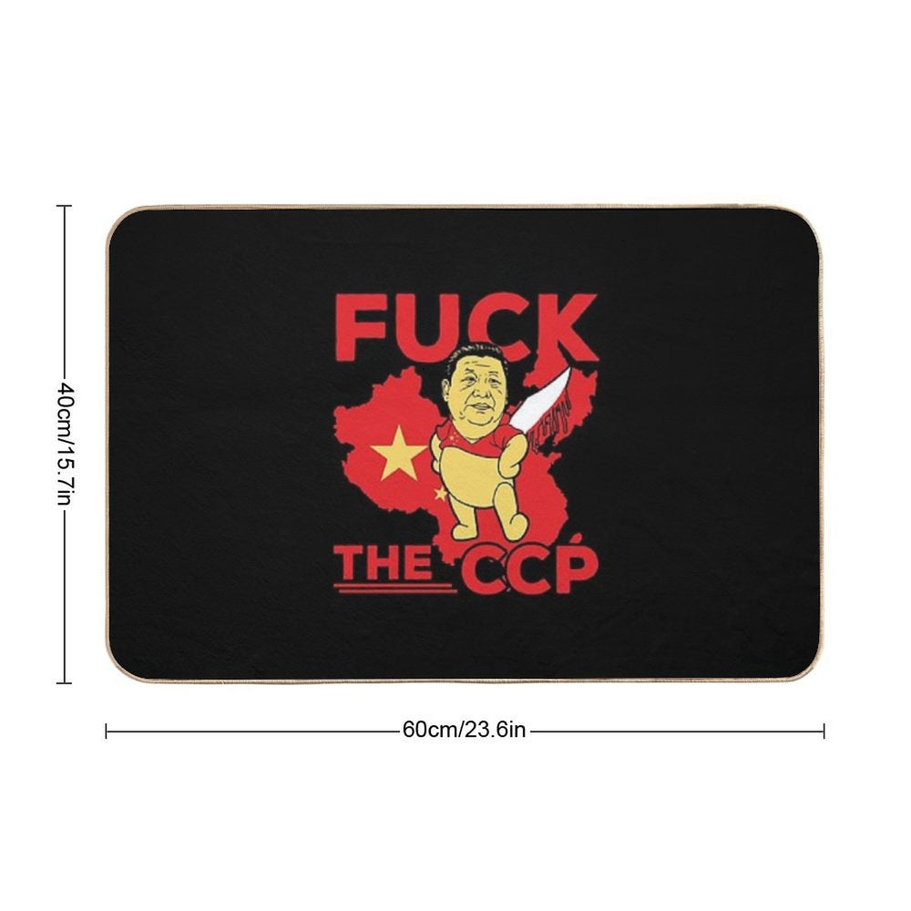 Fuck CCP ;Fuck Chinese Communist Party.  Long-Lasting Bath Mat