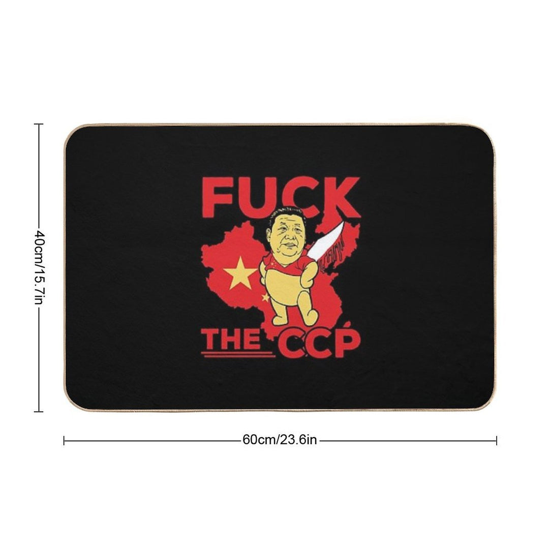 Fuck CCP ;Fuck Chinese Communist Party.  Long-Lasting Bath Mat