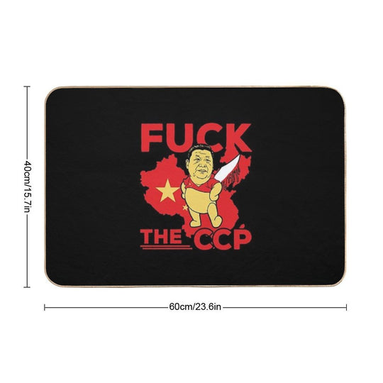Fuck CCP ;Fuck Chinese Communist Party.  Long-Lasting Bath Mat