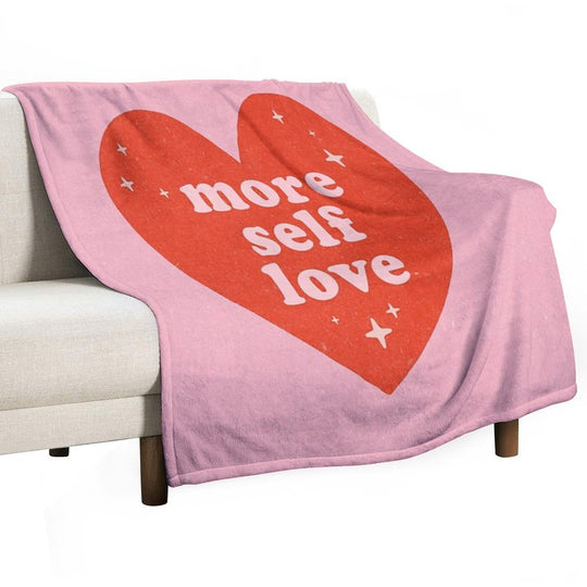 More Self Love {Pretty in Pink & Retro Red) Anti-pilling Throw Blanket