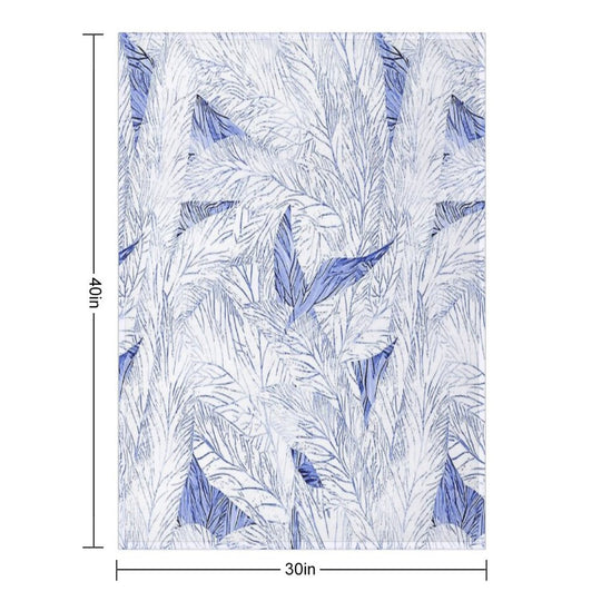 Welcome to The Jungle Elegant Tropical Foliage Pattern, Summer Print Machine-washable Throw Blanket