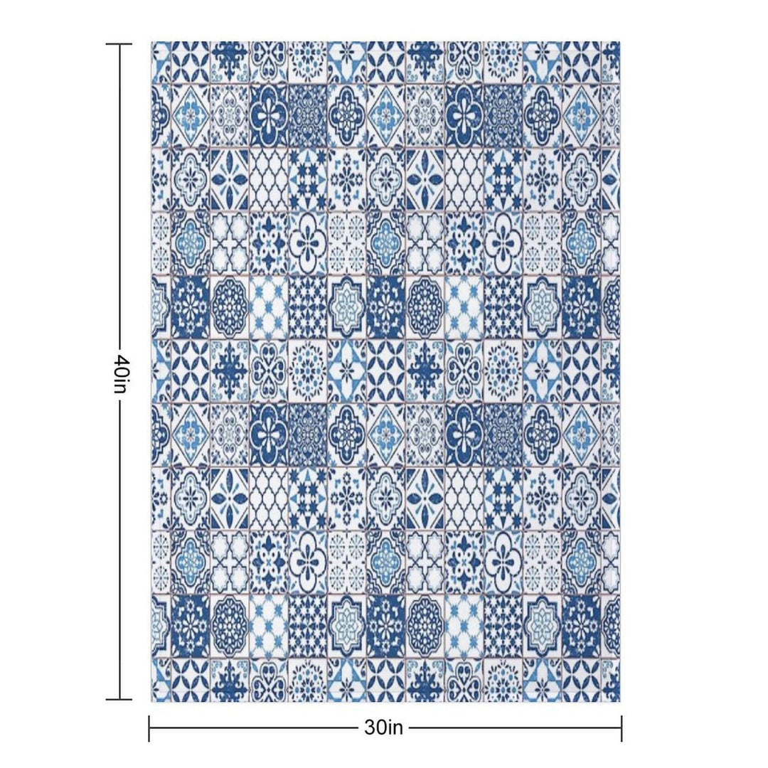 Portuguese Azulejos Durable Throw Blanket