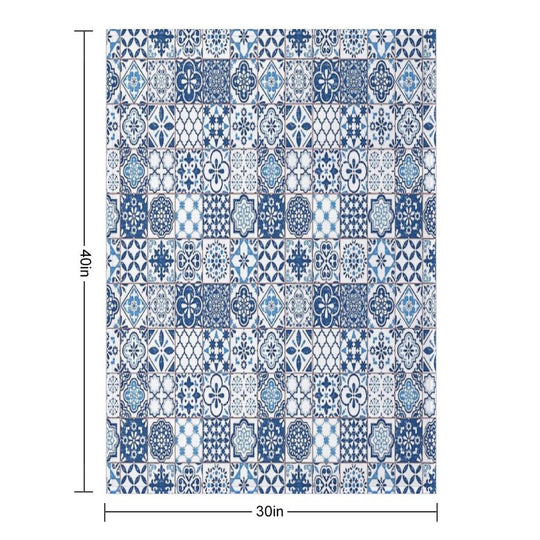 Portuguese Azulejos Durable Throw Blanket