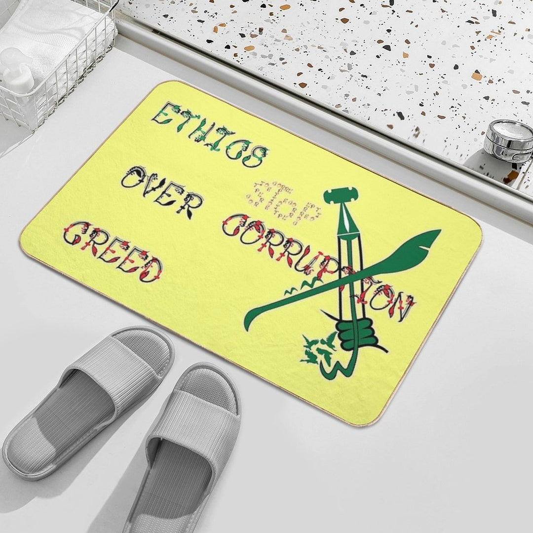 Ethics over Greed, Stop Corruption 7  Fade-Resistant Bath Mat